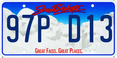 SD license plate 97PD13