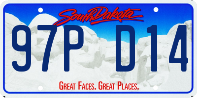 SD license plate 97PD14