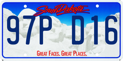 SD license plate 97PD16