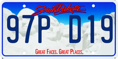 SD license plate 97PD19