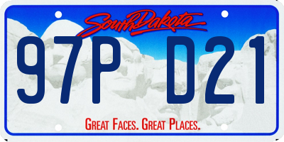 SD license plate 97PD21