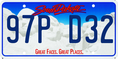 SD license plate 97PD32