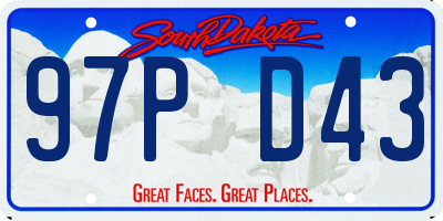 SD license plate 97PD43