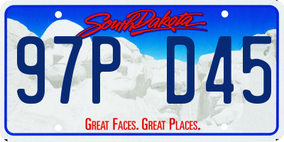 SD license plate 97PD45