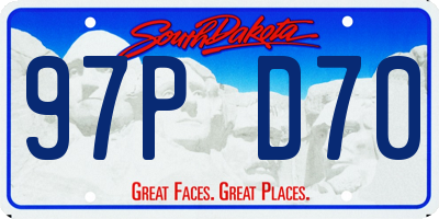 SD license plate 97PD70