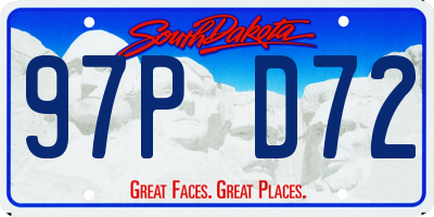 SD license plate 97PD72