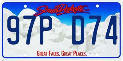 SD license plate 97PD74