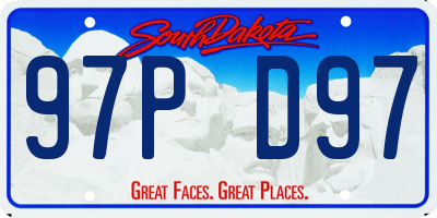 SD license plate 97PD97