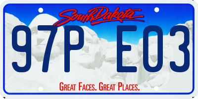 SD license plate 97PE03