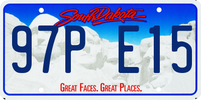 SD license plate 97PE15