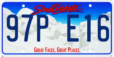 SD license plate 97PE16