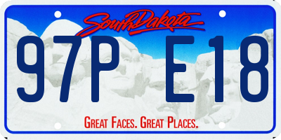 SD license plate 97PE18