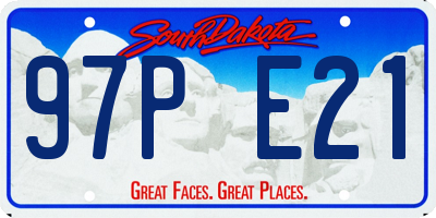 SD license plate 97PE21