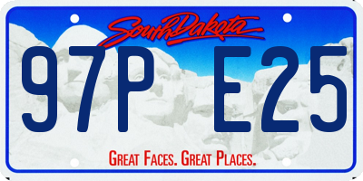 SD license plate 97PE25
