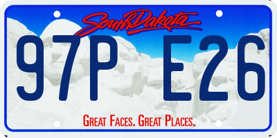 SD license plate 97PE26