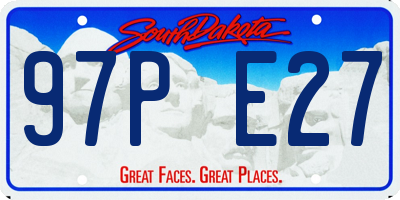 SD license plate 97PE27