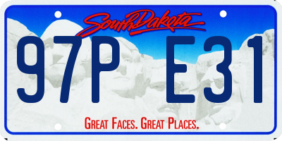 SD license plate 97PE31