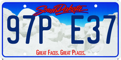 SD license plate 97PE37