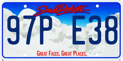SD license plate 97PE38
