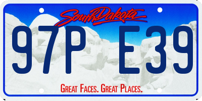 SD license plate 97PE39