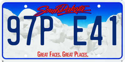 SD license plate 97PE41