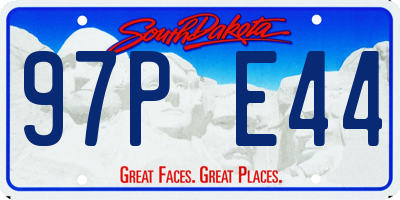 SD license plate 97PE44