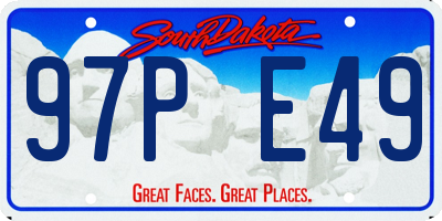 SD license plate 97PE49