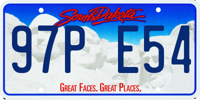SD license plate 97PE54