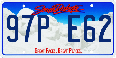SD license plate 97PE62
