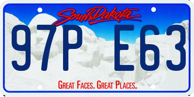 SD license plate 97PE63