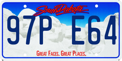 SD license plate 97PE64