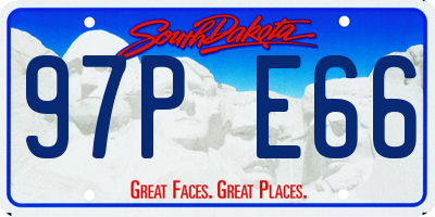 SD license plate 97PE66