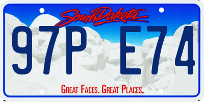 SD license plate 97PE74