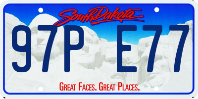 SD license plate 97PE77