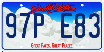 SD license plate 97PE83