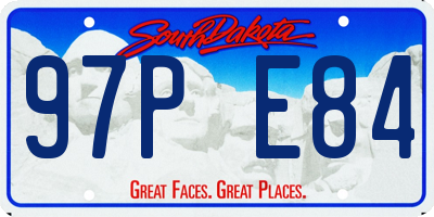 SD license plate 97PE84