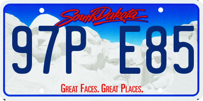 SD license plate 97PE85