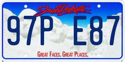 SD license plate 97PE87