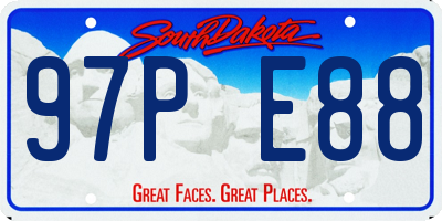 SD license plate 97PE88