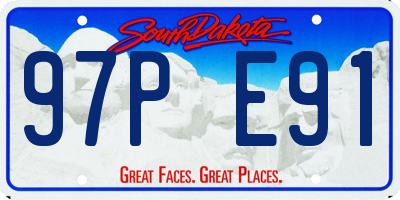 SD license plate 97PE91
