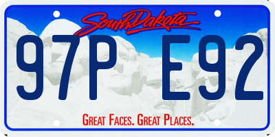 SD license plate 97PE92