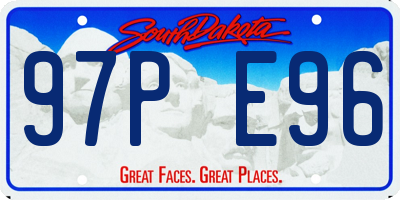 SD license plate 97PE96