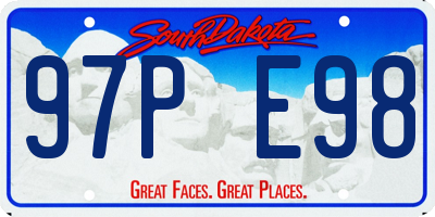 SD license plate 97PE98