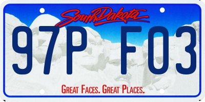 SD license plate 97PF03