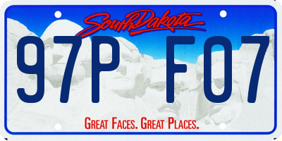 SD license plate 97PF07