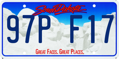 SD license plate 97PF17