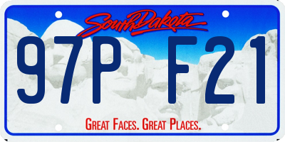 SD license plate 97PF21