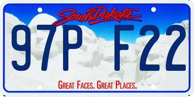 SD license plate 97PF22