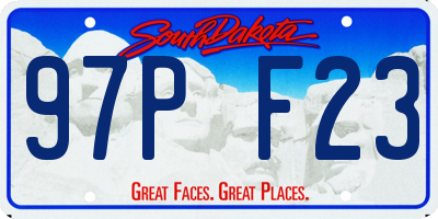 SD license plate 97PF23