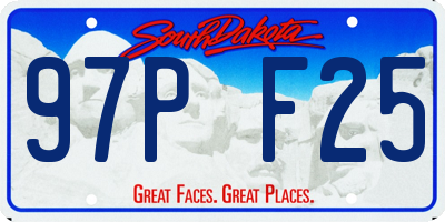SD license plate 97PF25
